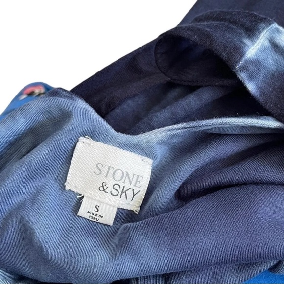 STONE & SKY Sleeveless Tie Dye Maxi V-Neck Dress Size S - Picture 7 of 8